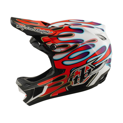 Kask MTB TROY LEE DESIGNS D4 COMPOSITE MIPS OVERSPRAY Biały/Czerwony