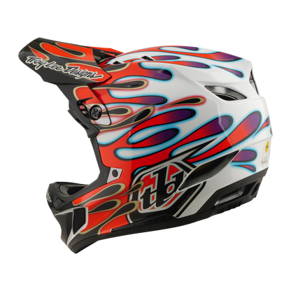 Kask MTB TROY LEE DESIGNS D4 COMPOSITE MIPS OVERSPRAY Biały/Czerwony