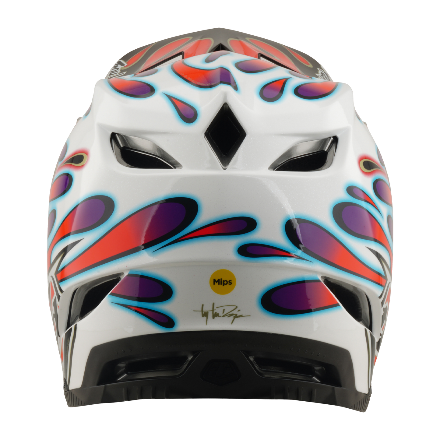 Casco MTB TROY LEE DESIGNS D4 COMPOSITE MIPS OVERSPRAY Blanco/Rojo