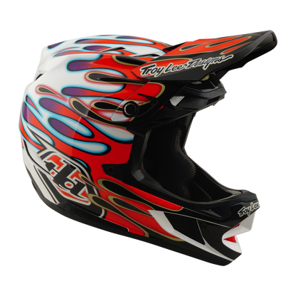 Kask MTB TROY LEE DESIGNS D4 COMPOSITE MIPS OVERSPRAY Biały/Czerwony