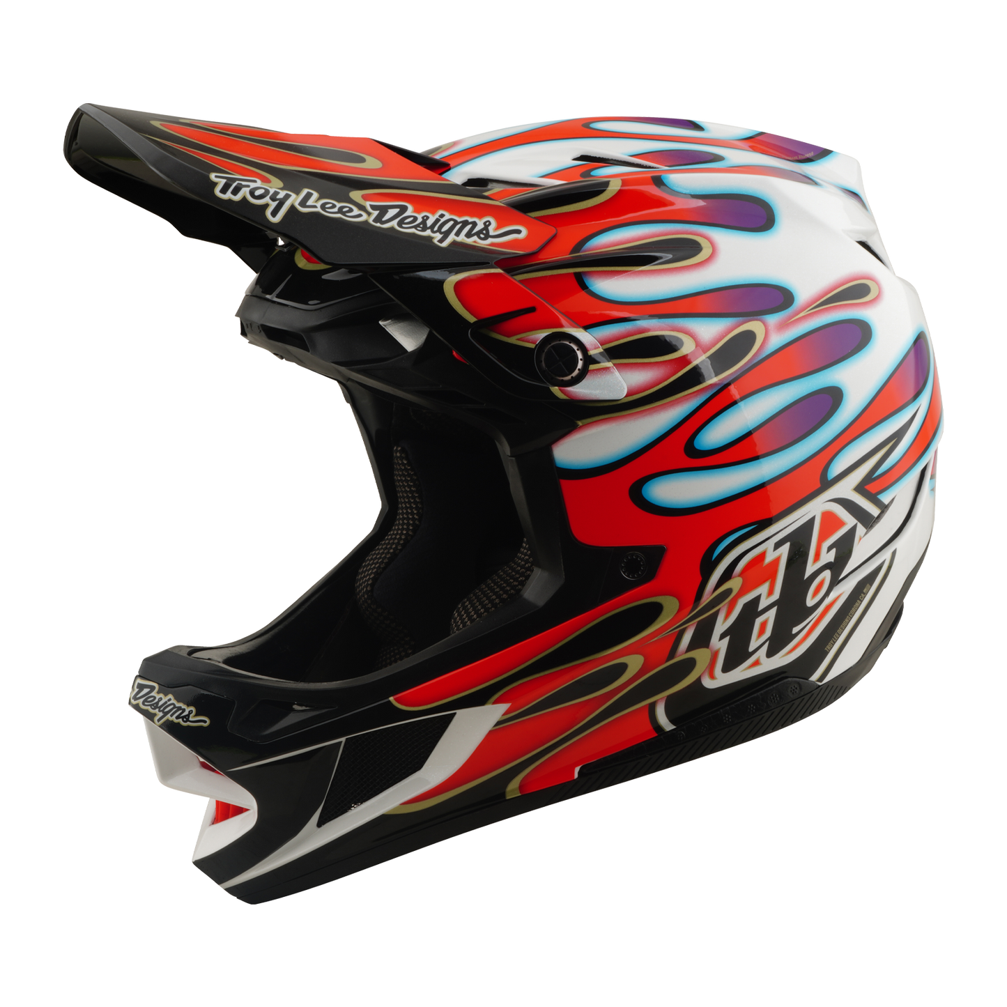Casco MTB TROY LEE DESIGNS D4 COMPOSITE MIPS OVERSPRAY Blanco/Rojo