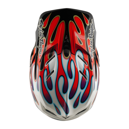 Kask MTB TROY LEE DESIGNS D4 COMPOSITE MIPS OVERSPRAY Biały/Czerwony