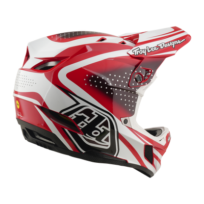 MTB-helm TROY LEE DESIGNS D4 POLYACRYLITE MIPS THE LINE Rood/Wit