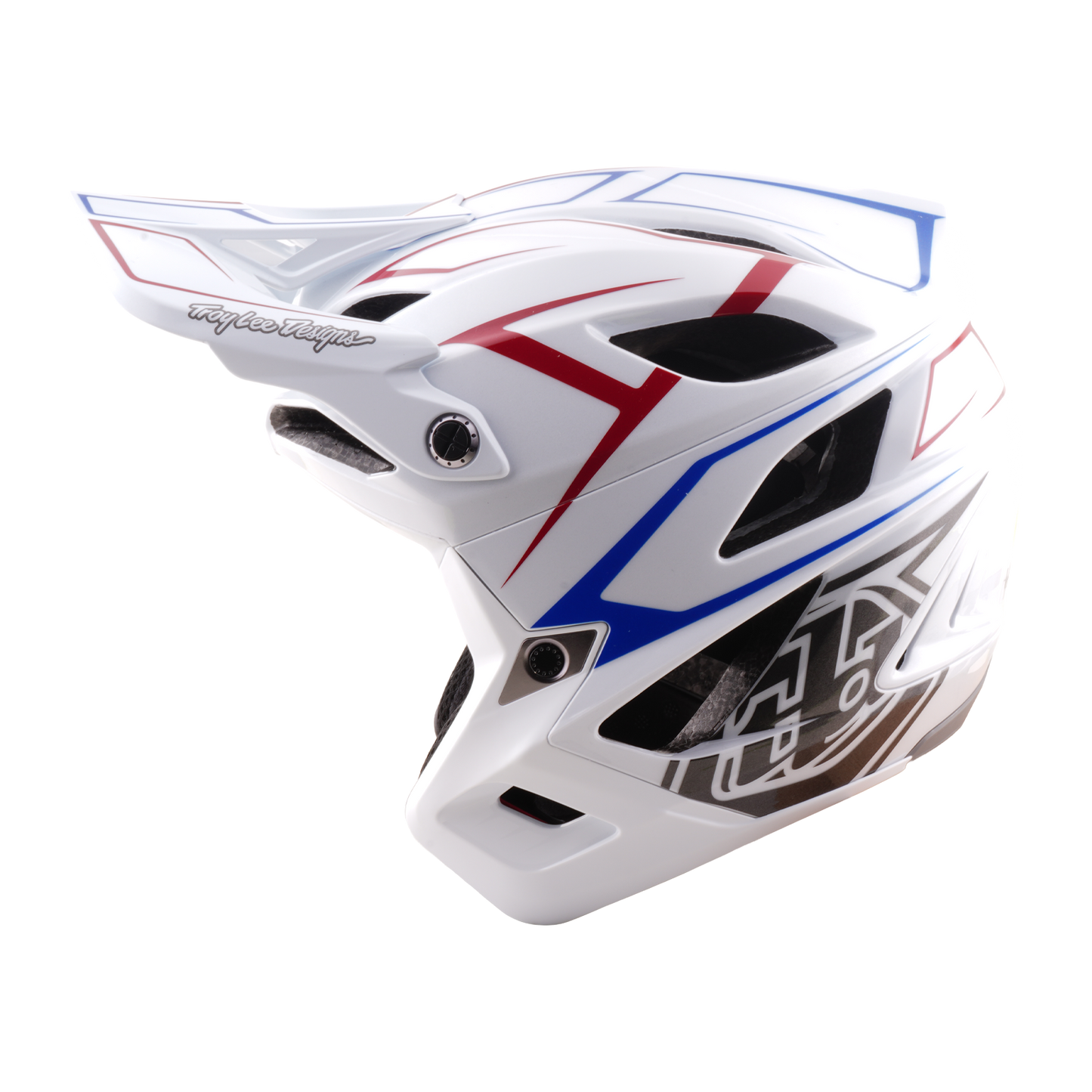 Casque VTT TROY LEE DESIGNS STAGE STUNT PINSTRIPE Blanc