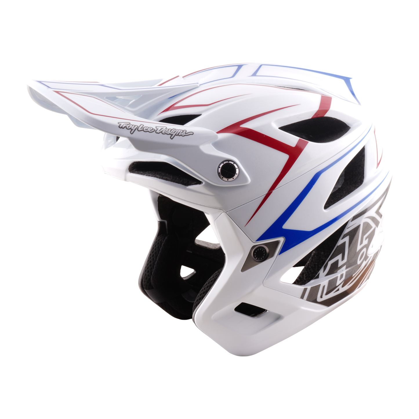 Casque VTT TROY LEE DESIGNS STAGE STUNT PINSTRIPE Blanc