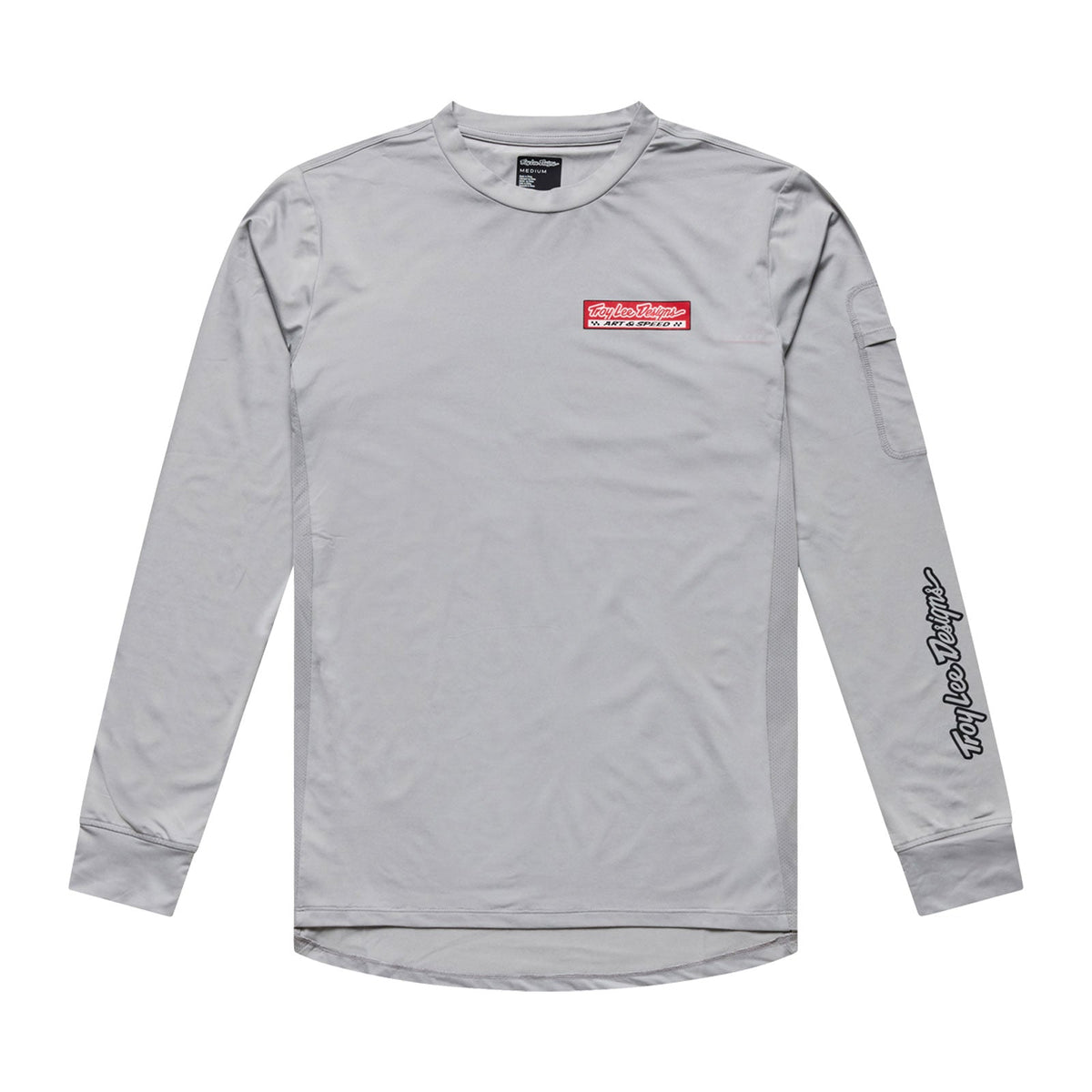 Tricou de ciclism cu mâneci lungi TROY LEE DESIGNS RUCKUS RIDE CUSTOM PAINT, gri mediu