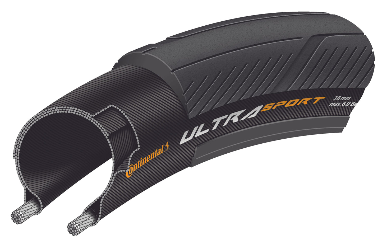 Pneu CONTINENTAL ULTRA SPORT III 700c TubeType Noir
