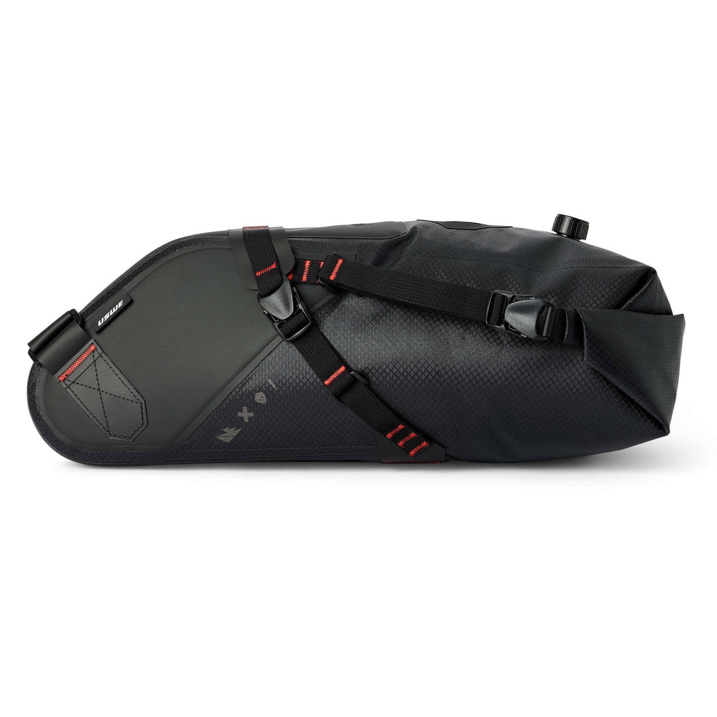 USWE ROLLTOP SADDLE BAG 9 L sort sadeltaske