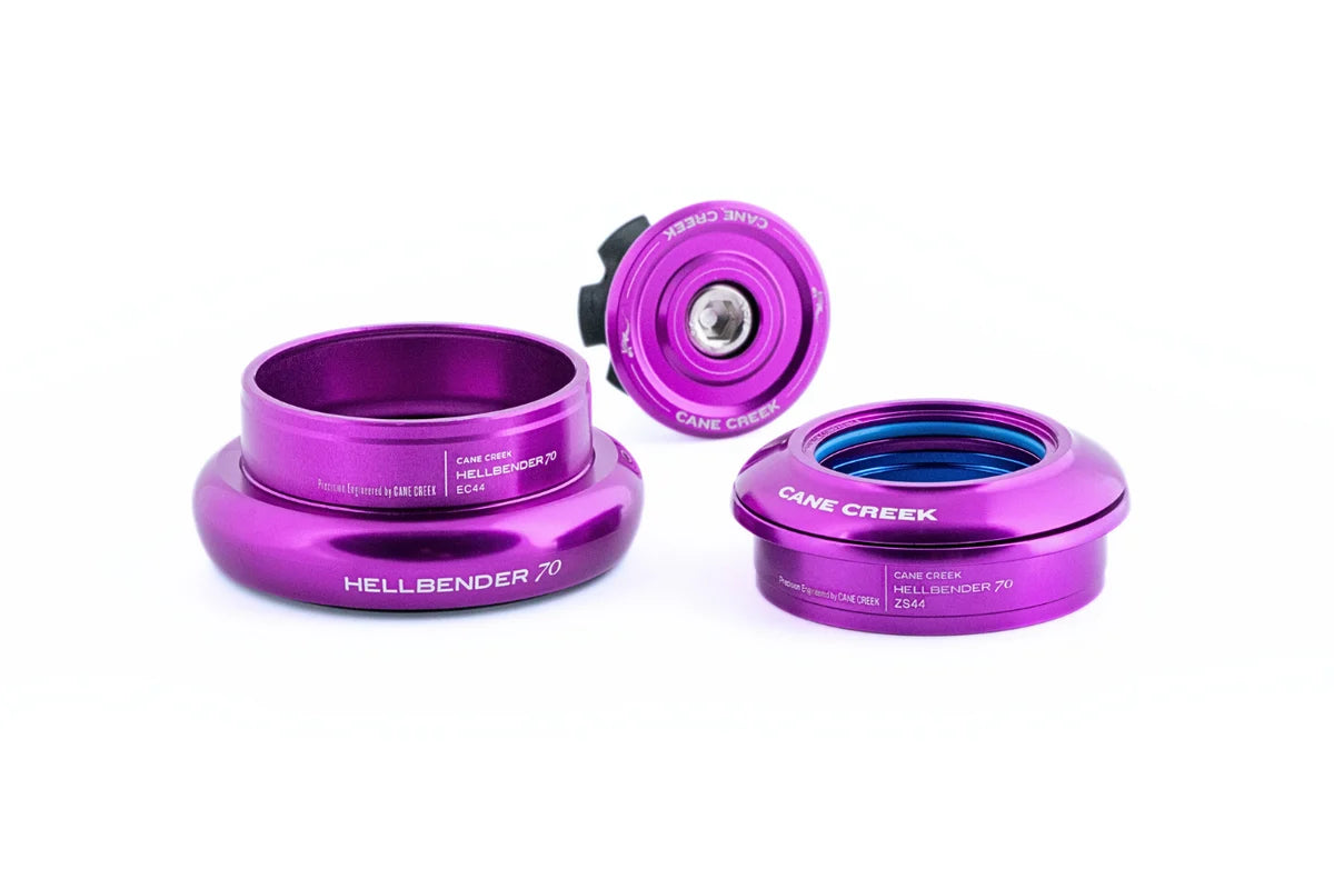 Polointegrované/externé kónické hlavové zloženie CANE CREEK Hellbender 70 1"1/8 – 1,5" ZS44/EC44 fialové