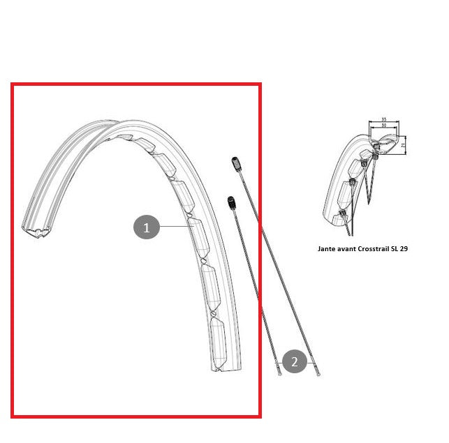 MAVIC CROSSTRAIL SL 29" achtervelg
