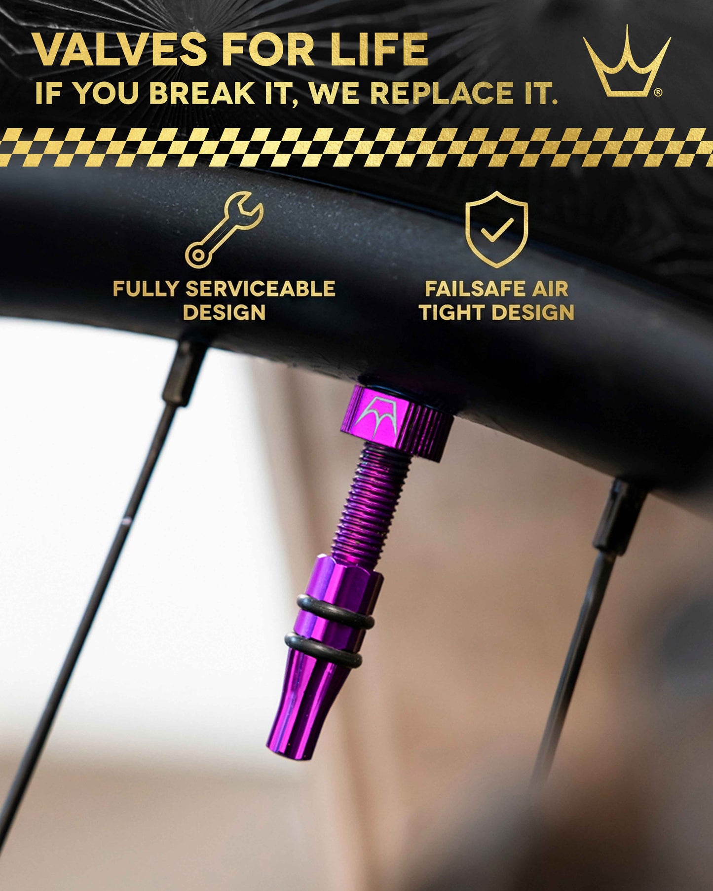 Valves Tubeless PEATY'S HOLESHOT FAST FLOW 60mm (x2) Or