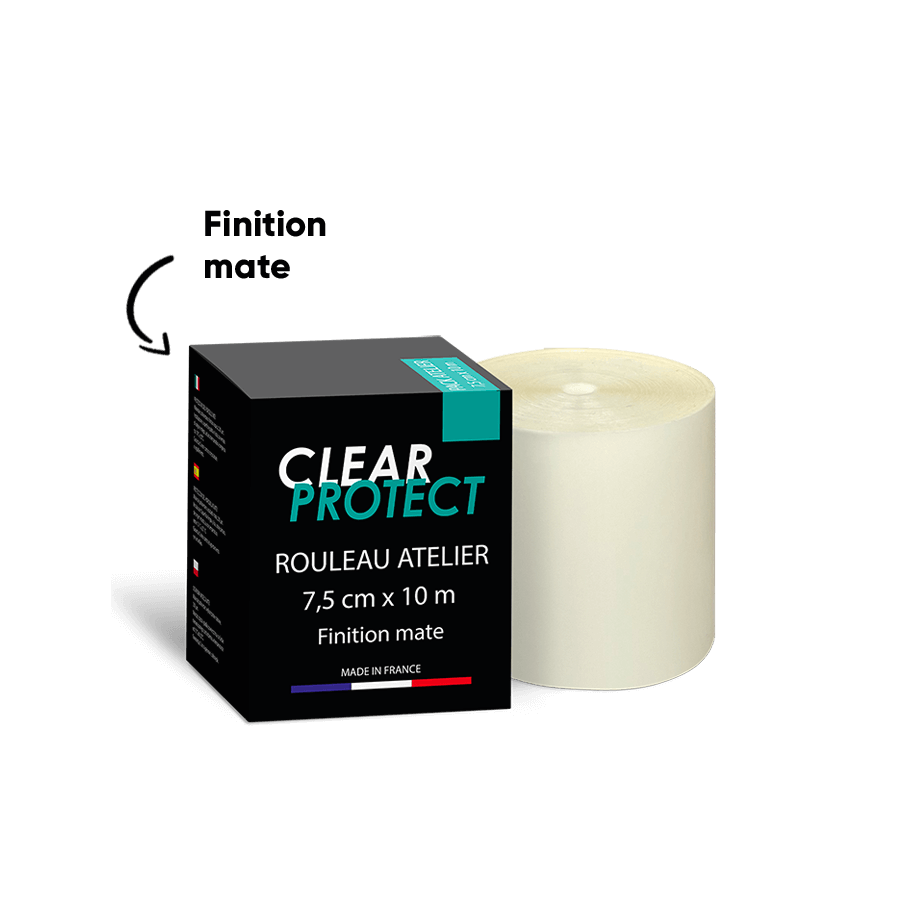 Selvklæbende stelbeskyttelse CLEARPROTECT FASTOTAPE mat 10 m x 7,5 cm