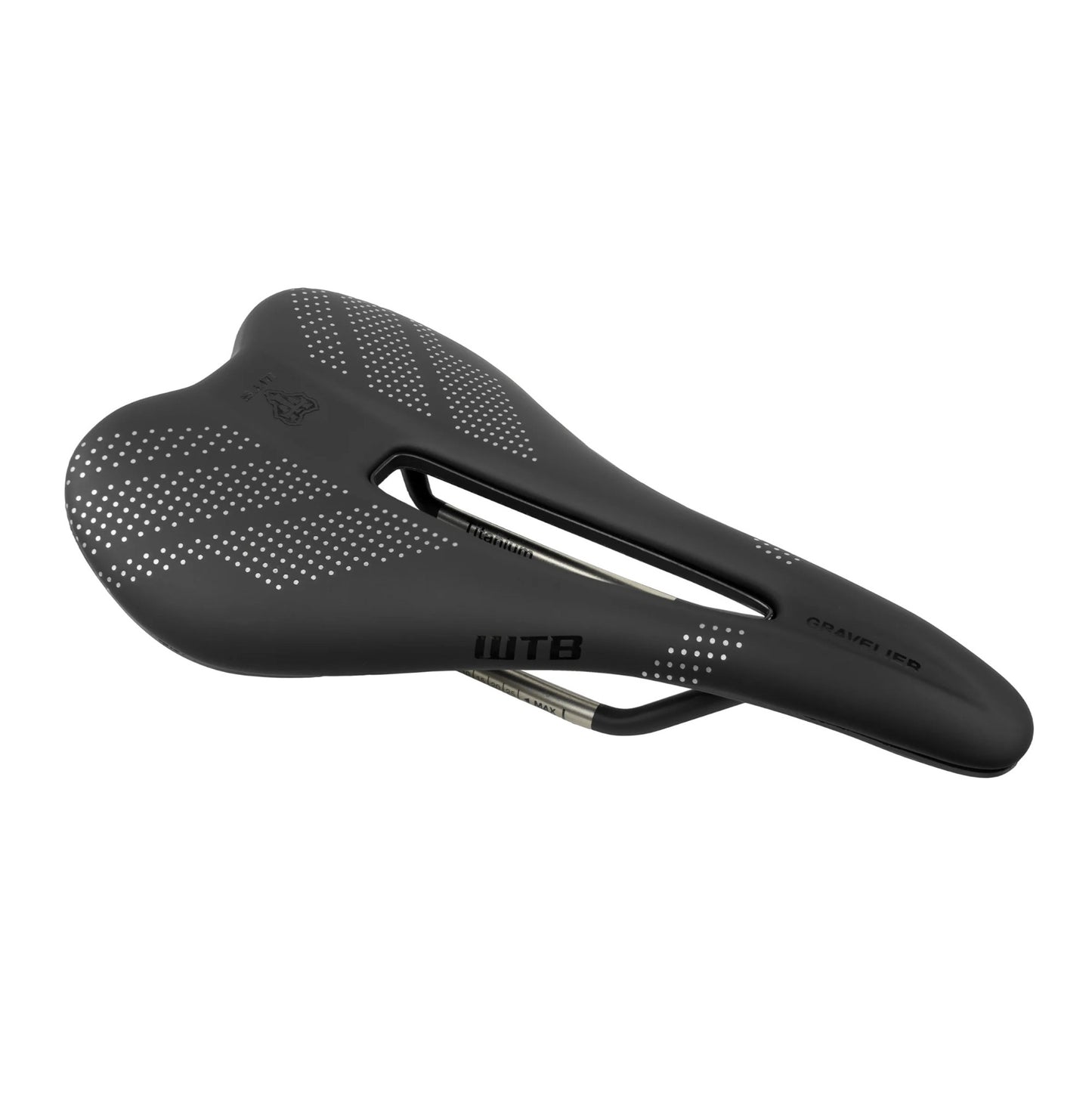 Selle WTB GRAVELIER Medium 140mm Rails Titane Noir