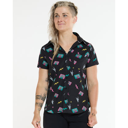 Camicia Tecnica DHARCO TECH PARTY MIX TAPE Donna Nero