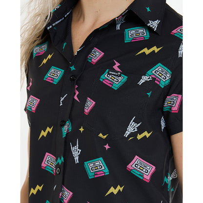 Camicia Tecnica DHARCO TECH PARTY MIX TAPE Donna Nero