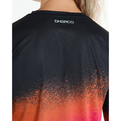 Maillot DHARCO RACE BLACK SNAKE Manches Longues Femme Noir/Orange