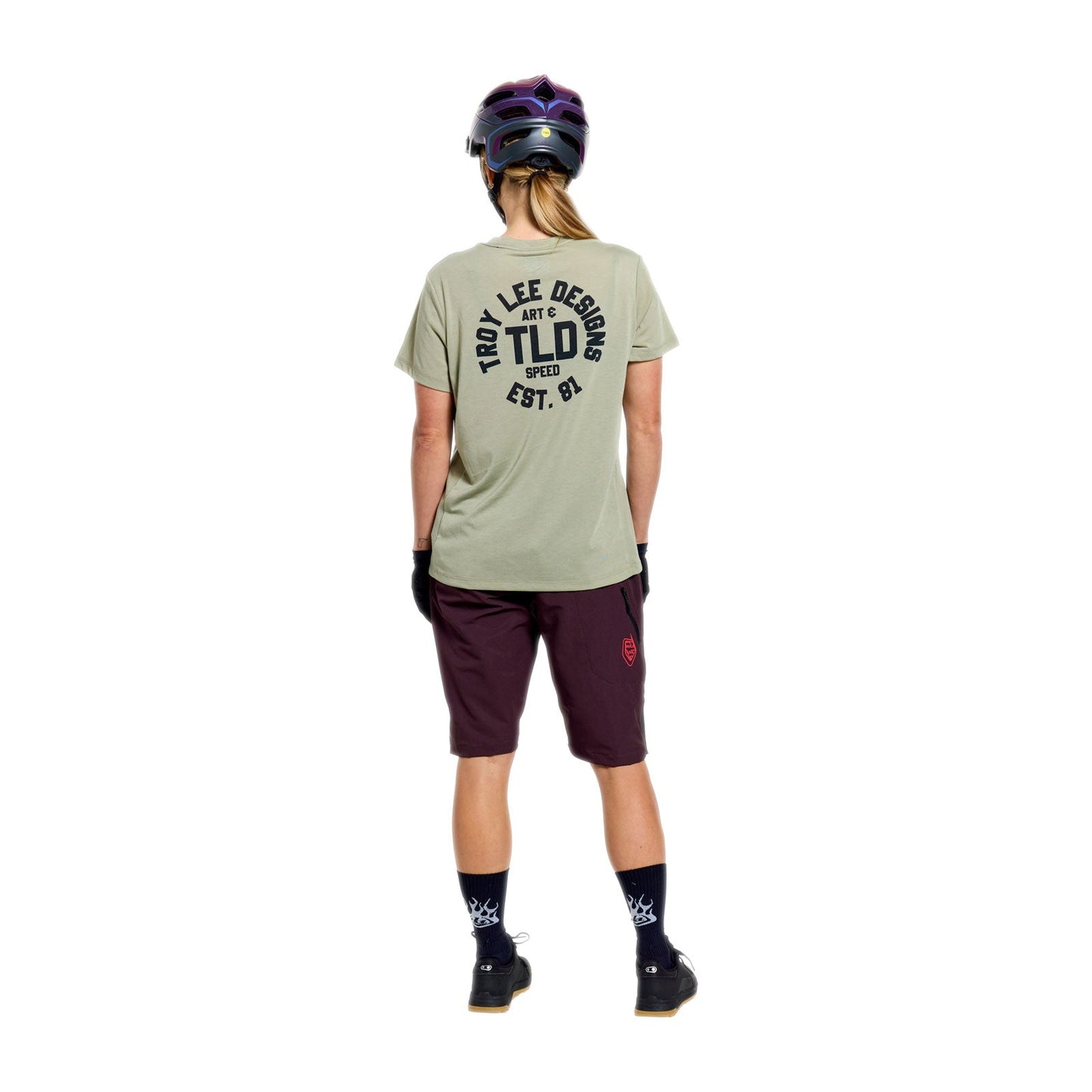 Maillot TROY LEE DESIGNS LILIUM RIDE STAMPS Femme Manches Courtes Sage
