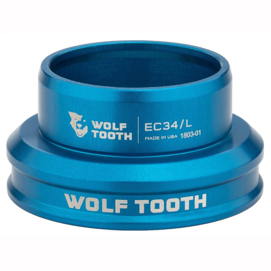 Cuvette Basse pour Jeu de Direction Externe WOLF TOOTH PREMIUM 1"1/8 EC34 Bleu