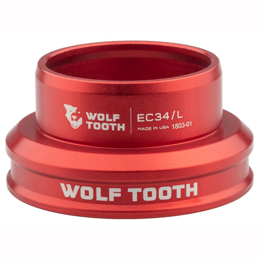 Cuvette Basse pour Jeu de Direction Externe WOLF TOOTH PREMIUM 1"1/8 EC34 Rouge
