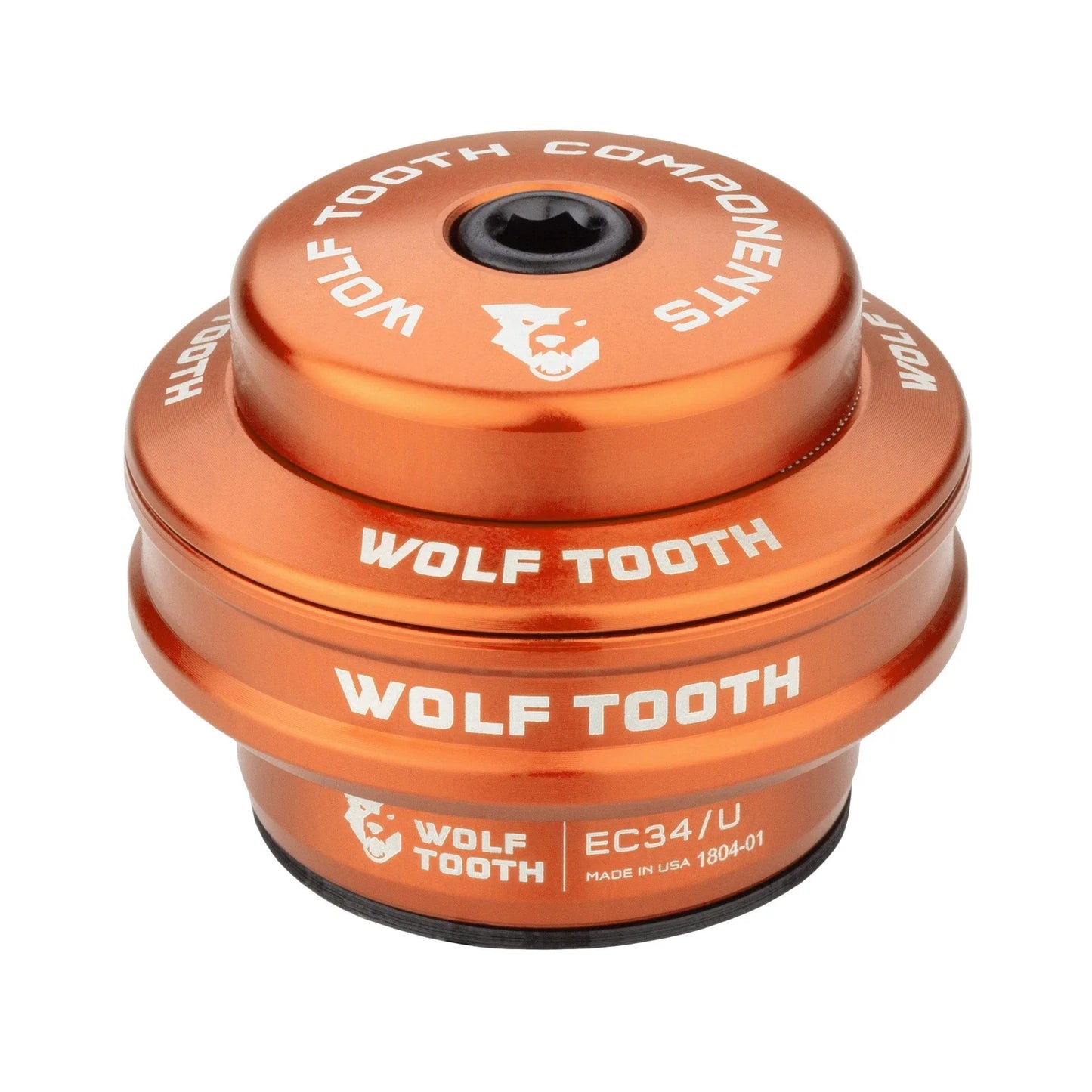 High-Profile Cup for WOLF TOOTH PREMIUM 1"1/8 EC34 External Headset, 16 mm Stack, Orange
