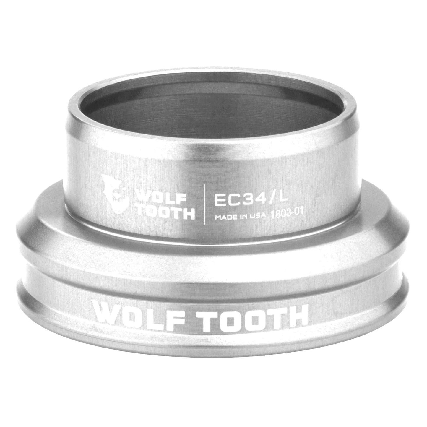 Low-Profile Head Cup for WOLF TOOTH PERFORMANCE 1"1/8 EC34 External Headset, Silver