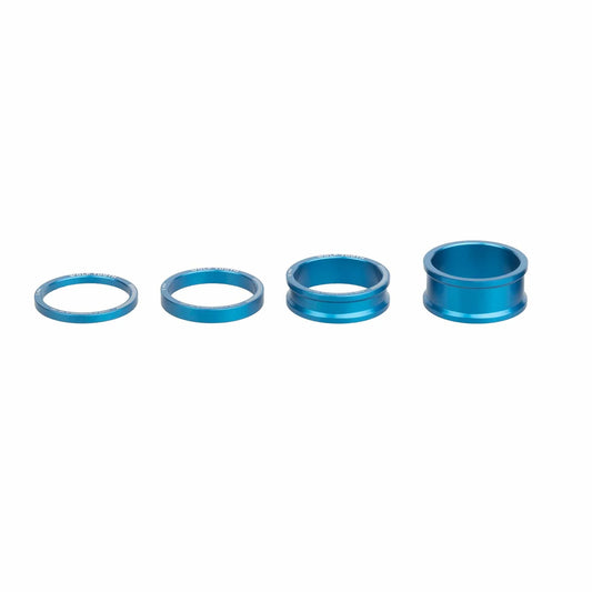 Kit d'Entretoises de Direction WOLF TOOTH Aluminium 4 pièces 1"1/8 Bleu