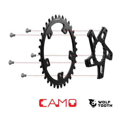 Vevstjärna WOLF TOOTH CAMO M1 Cannondale Direct Mount Offset -1mm Svart