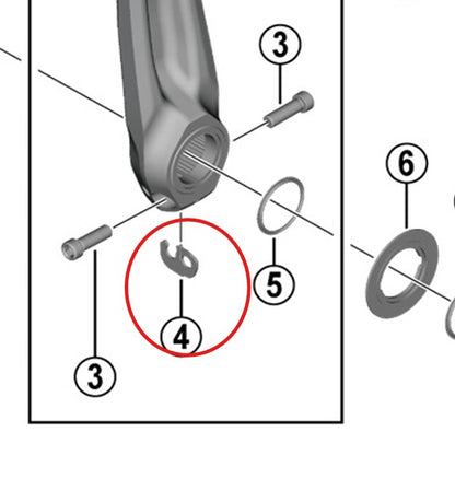 Sikkerhedsplade til venstre krankarm SHIMANO FC-M8100/7100/6100