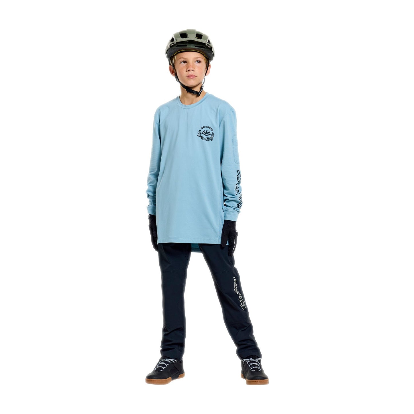 TROY LEE DESIGNS RUCKUS RIDE CARBS Junior Långärmad Jersey Blå