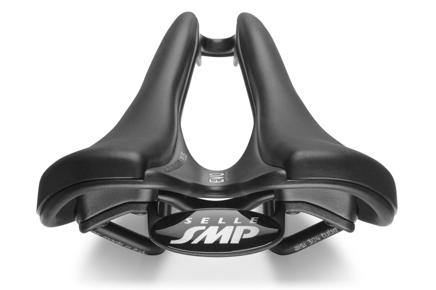 Selle SMP EVO PLUS Largeur 140mm Rails Inox Noir