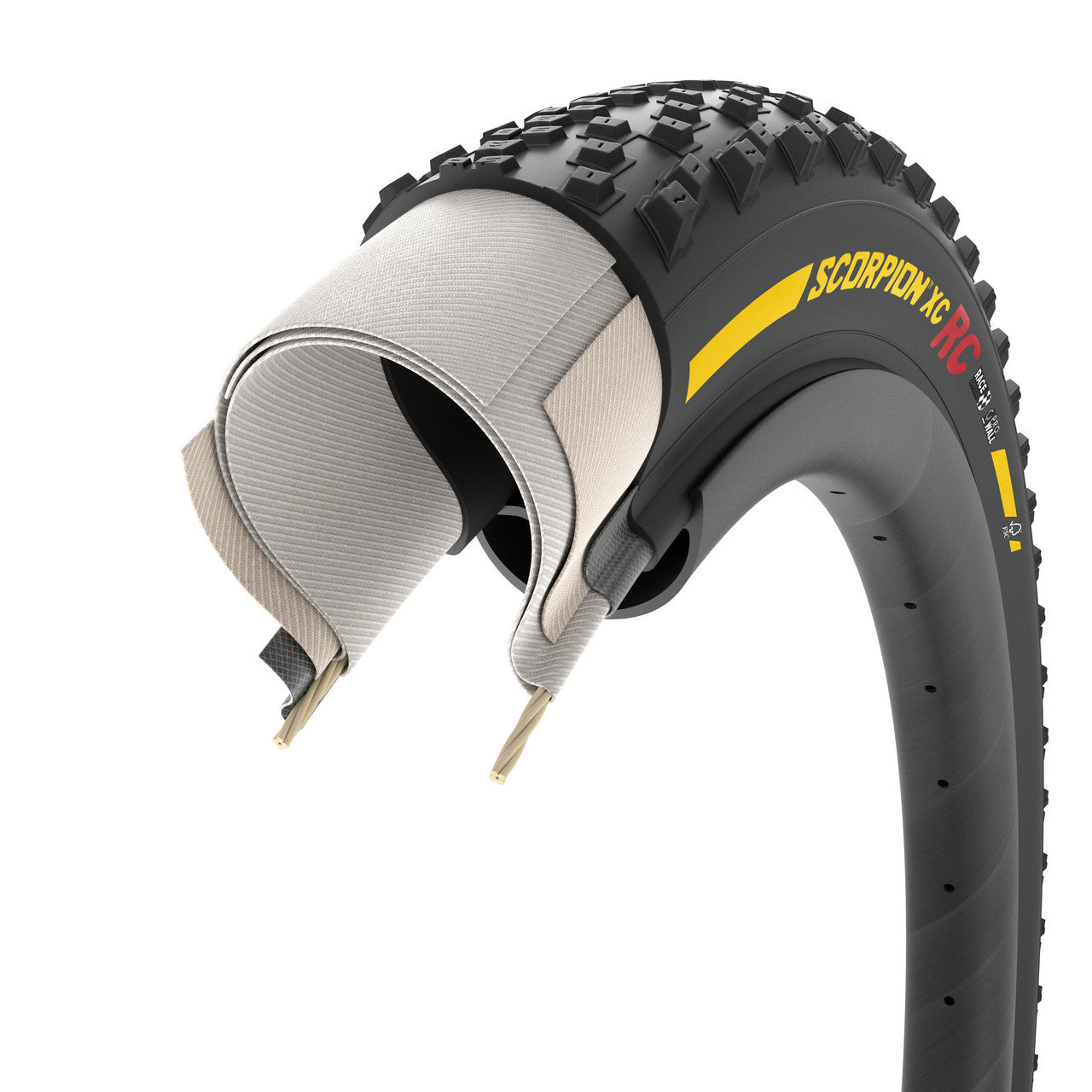Pneumatico PIRELLI SCORPION RACE XC RC ProWall 29x2.40 Tubeless Ready Soft Nero/Giallo Team Edition
