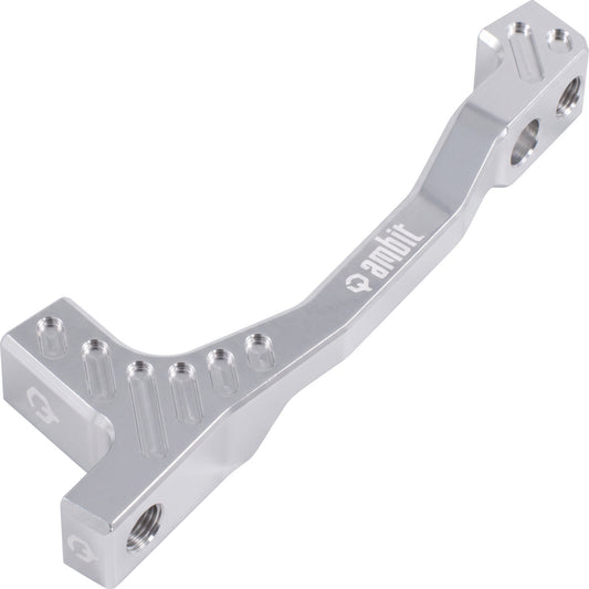 Adapter przedniego/tylnego zacisku hamulcowego PM/PM AMBIT +20 mm (180–200 mm), srebrny