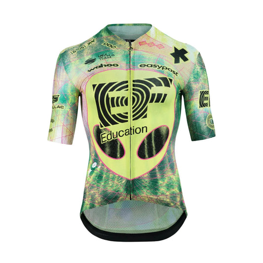 ASSOS EQUIPE RS S11 EDUCATION FIRST CLOSE ENCOUNTER fietsshirt met korte mouwen groen/geel
