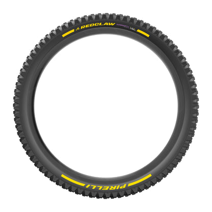 PIRELLI SCORPION RED CLAW 29x2.40 Supersoft DH+Wall Tubeless Ready sulankstoma padanga, juoda / geltona „Team Edition“