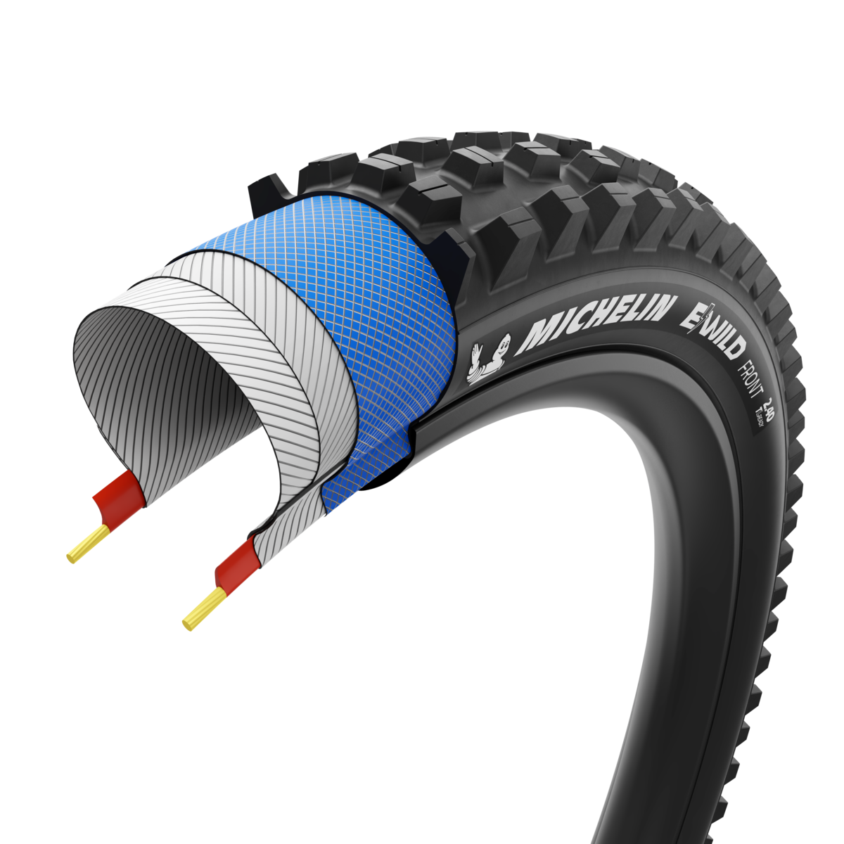 Pneu MICHELIN E-WILD FRONT Performance Line 27.5x2.60 Tubeless Ready Souple Noir