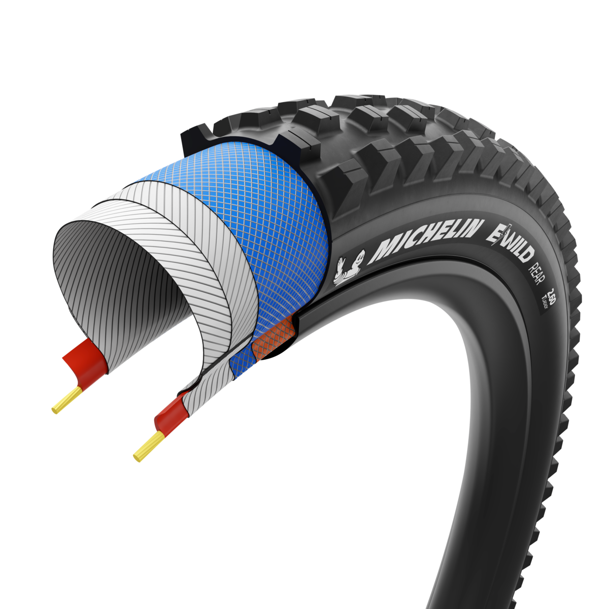 Pneu MICHELIN E-WILD REAR  Performance Line 27.5x2.60 Tubeless Ready Souple Noir