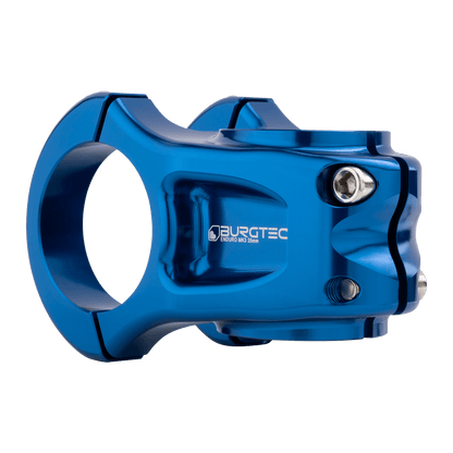 Potence BURGTEC ENDURO MK3 Bleu — vue arrière en trois quarts
