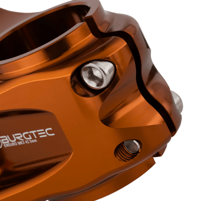 BURGTEC ENDURO MK3 stem in bronze — steerer clamp detail