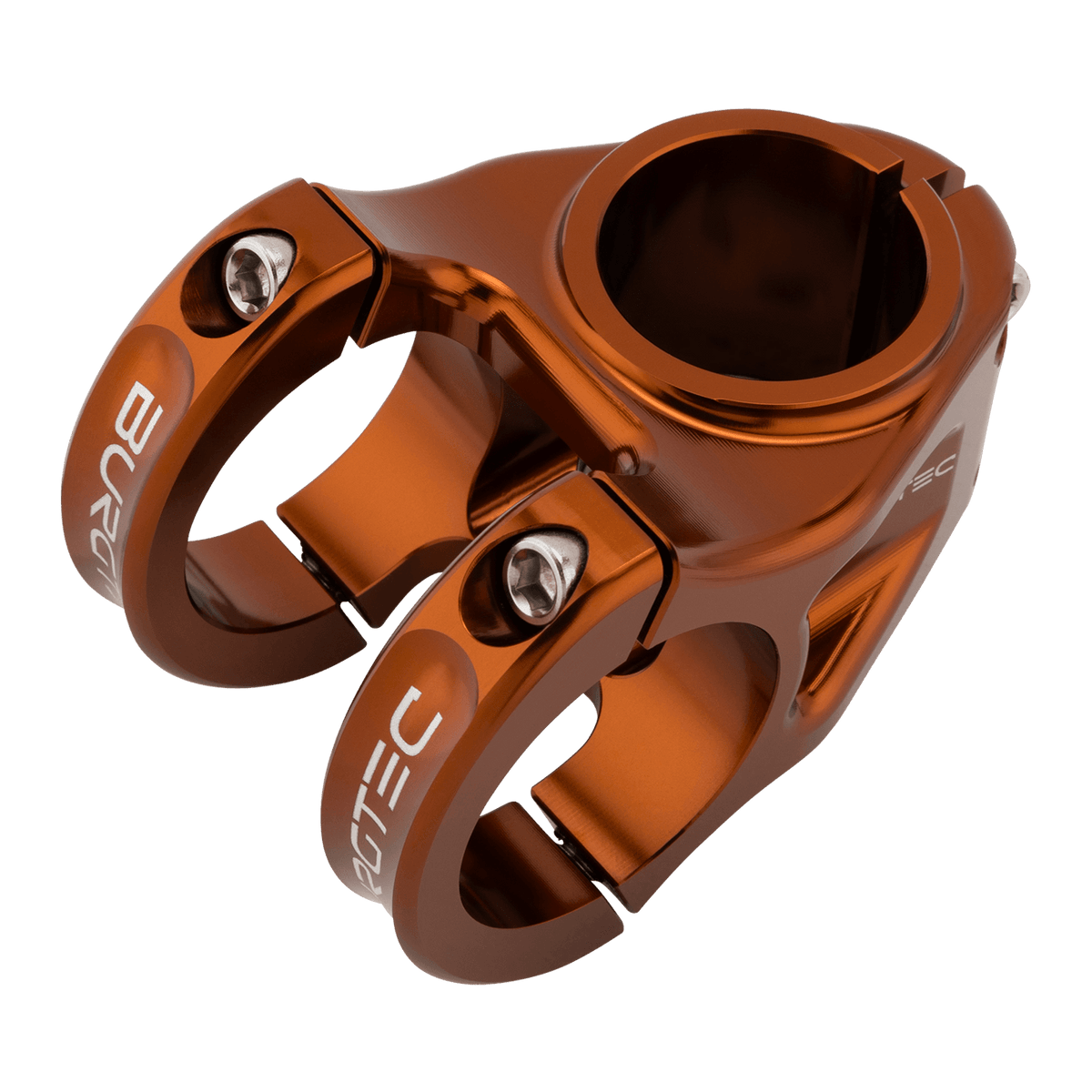 BURGTEC ENDURO MK3 stem in bronze — three-quarter view from above