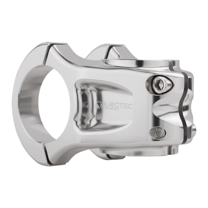 Potence BURGTEC ENDURO MK3 Argent — vue arrière en trois quarts