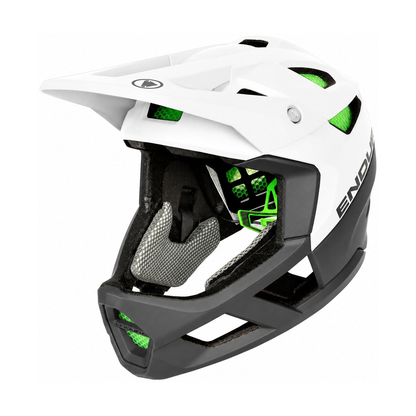 Casco integral ENDURA MT500 MIPS blanco — vista de tres cuartos sobre fondo blanco