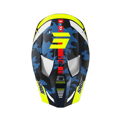 BMX-hjelm SHOT FURIOUS Flash Blue Neon Yellow Glossy