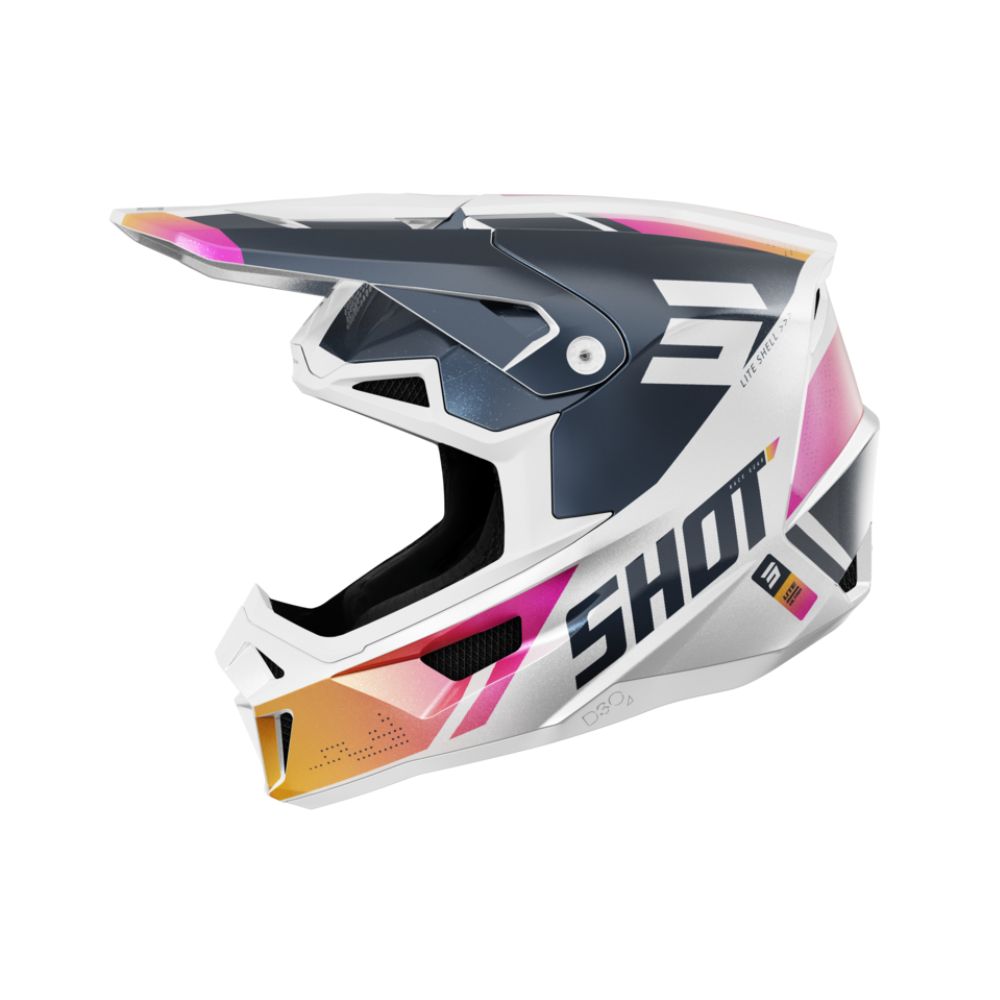Casque BMX SHOT LITE Ultra Blue Orange Pink Pearly