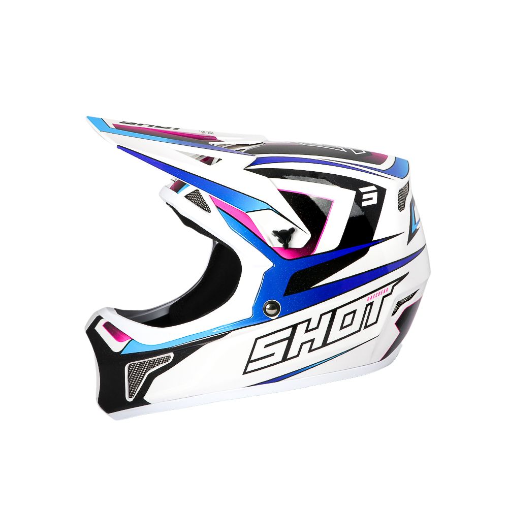 Capacete BMX SHOT ROGUE Level Branco Azul Perolado