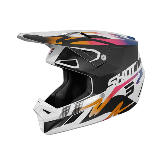 Κράνος BMX SHOT SPEED Wave Μαύρο Λευκό Περλέ