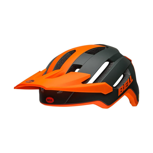 BELL 4FORTY AIR MIPS mountain bike helmet in green/orange — left-facing view