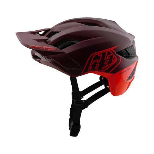 Kask MTB TROY LEE DESIGNS FLOWLINE SE MIPS w kolorze bordowym i czerwonym — widok produktu