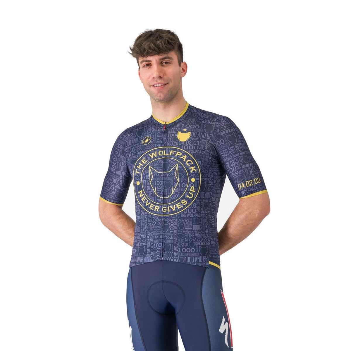 Maillot CASTELLI WOLFPACK 1000 VICTORY Manches Courtes Marine