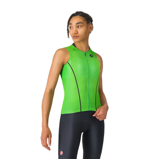 CASTELLI ANIMA FLOW ärmelloses Damen-Radtrikot in Grün