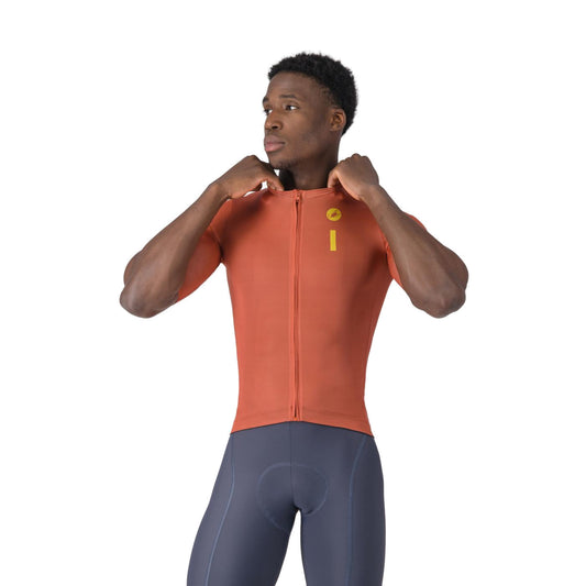 Maglia CASTELLI DRITTONE LOGO a maniche corte paprika